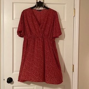SHEIN Curve 3XL red and polka dot dress